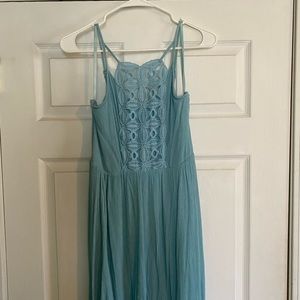 Lulu’s turquoise crochet top dress -Small